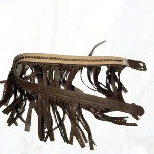 BCBG brown braided stylish vegan leather casual trendy bohemian